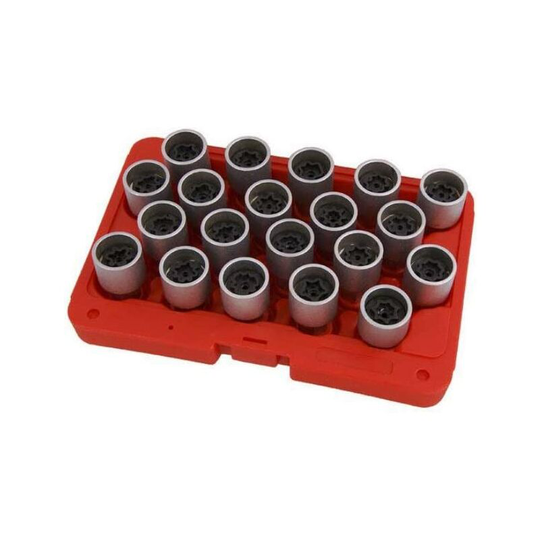 Mekanik Locking Wheel Nut Stud Remover Tool Kit 20pc Unique Master Lock Key Set Compatible with audi