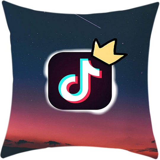 (TikTok - 1) Modern Cushion Covers, Social Media Icons Throw Pillow Case 18 X 18 inches for Home Sofa Bed Couch, Apps Logo Decorative Pillowcases