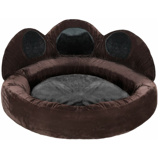 Dog bed Balou - cat bed, puppy bed, pet bed - ø 80 x 33 cm black/brown - black/brown