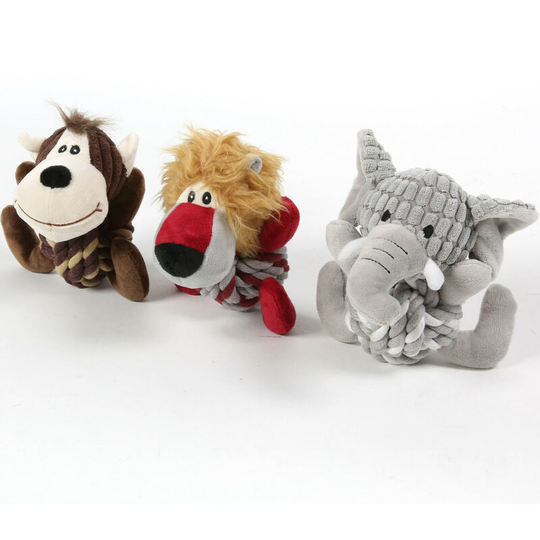 Pet toy rope knot toy bite resistant big dog molar dog toy Elephant Plush Puppy Dog Toy