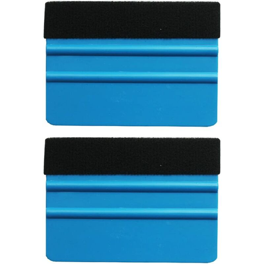 Car Squeegee with Fibre Edge for Vinyl Wrapping, Durable Window Film Squeegee, Squeegee Decal Sticker (Pack of 2, Black)
