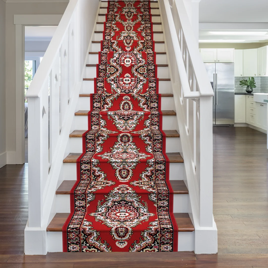 Agosto Tufted Red Stair Runner Rug