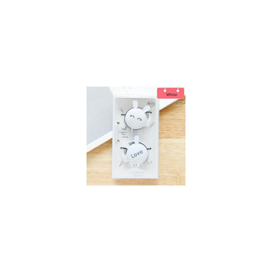 (WHITE) Headphones Cute Rabbit Wired Headphones