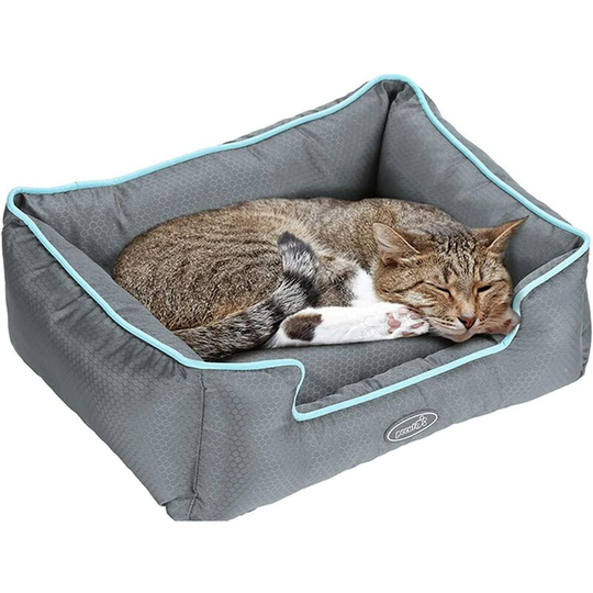 Machine Washable Dog Bed, Removable Waterproof Anti-Hair Dog Bed, Breathable Indestructible Medium Dog Bed Made of Cool Summer Oxford Cloth(S