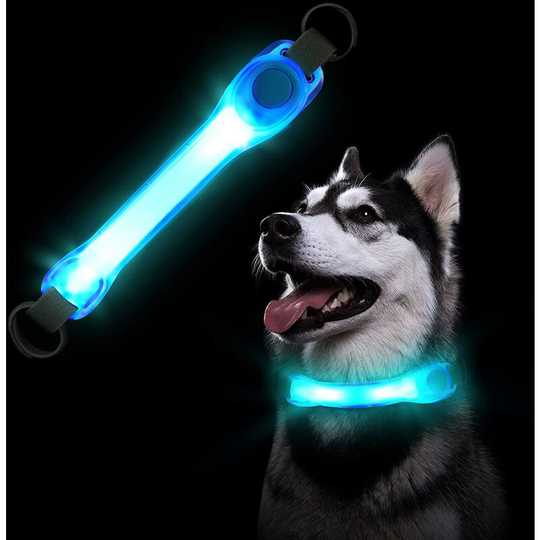 Light Up Dog Leash, Waterproof Flashing led Dog Collar with 2 Light Modes, Light Up Pet Collars Light Up Harness for Dog Cats at Night.