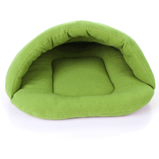 Pet Cat Puppy Sleeping Bag Warm Soft Dog Bed Cuddler House Pet Nest Cuddle Cave Dog Bed Sleeping Cushion for Pets (Green-S)