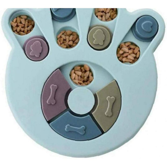 Dog Puzzle Toy Feeder, Durable Interactive Dog Toy, Dog Brain Games, Improved Iq Pet Supplies (Blue, Claw) Dog Accessories