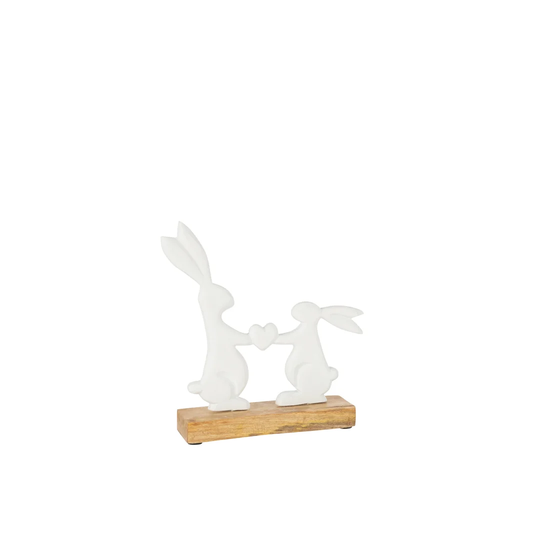 Rabbits Couple Heart Landgraf Figurine