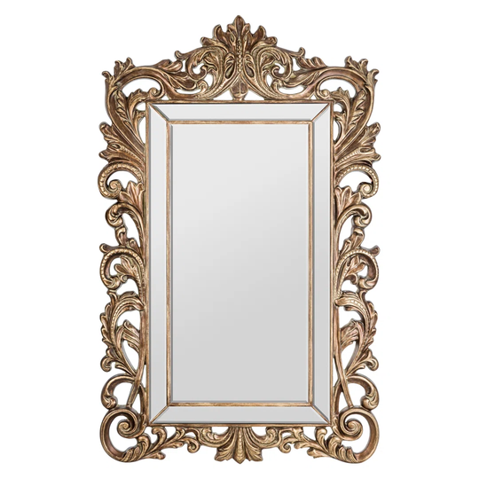 Mauth Resin Framed Leaning Full Length Mirror in Gold