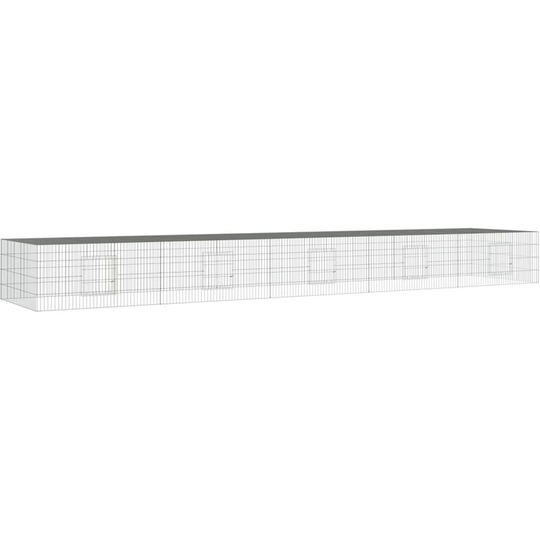 Vidaxl - 5-Panel Rabbit Cage 541x109x54 cm Galvanised Iron Silver