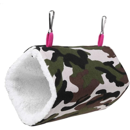 Hamster Hammock Bed, Camo Pet Bird Rat Hanging Bed Tunnel House Nest Toy Bedding for Small Animals S Practical and Popular