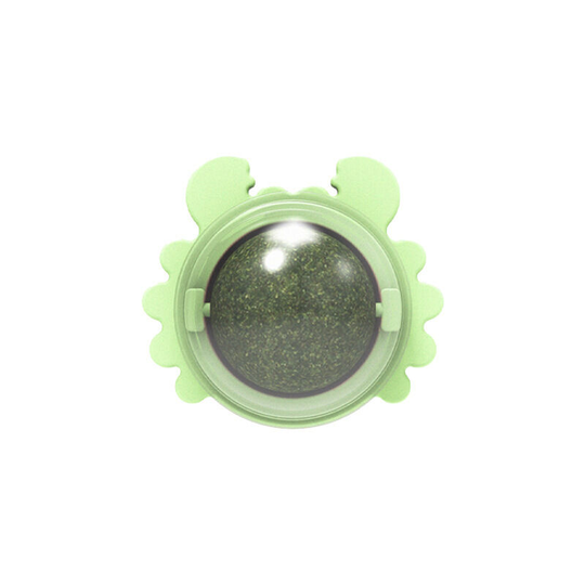 Stay Crab Cat Mint Catnip Toys Rotating Catnip Ball Molars Teeth Cleaning Cat (Green)
