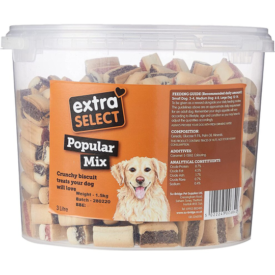 Extra Select Popular Mix Dog Treat Biscuits, 3 Litre