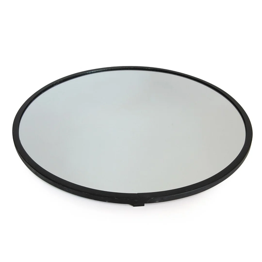 Avalyn Round Framed Wall Mounted Accent Mirror in Black