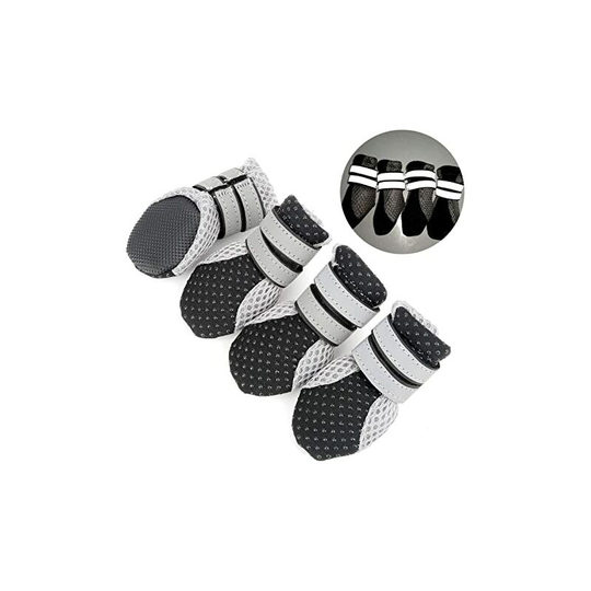 Soft, non-slip summer boots to protect puppy paws, made of soft, breathable and heat-resistant sidewalk mesh (size s)
