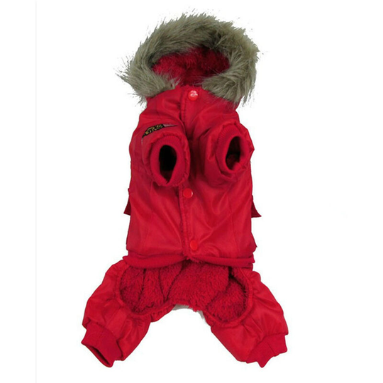 Fall Winter Thicken Cotton xs s m l xl Jumpsuits Costume Pet Dog Supplies Soft Comfortable Warm Clothes,Red,L - Red,L