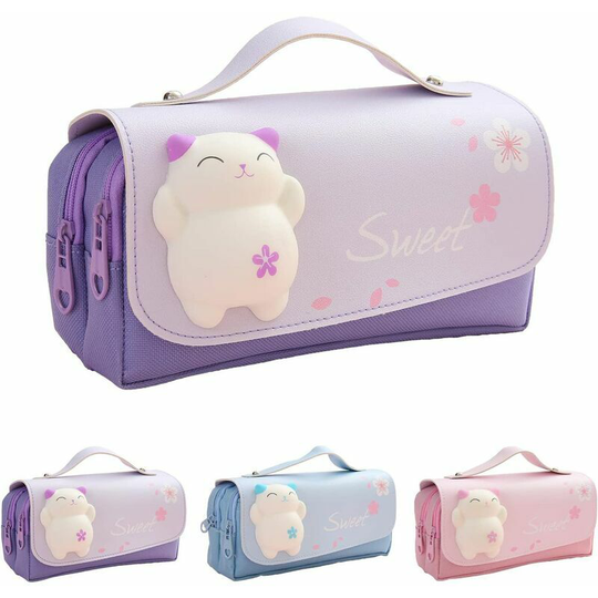 Langray - Pencil Case with Multiple Compartments - Large Capacity - for Teen Girls, Women, Students and Adults - Stationery Organizer, 20.9 x 10 x