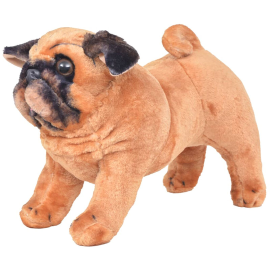 Standing Plush Toy Pug Dog Light Brown xxl