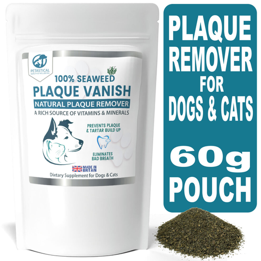 (60g) Petastical Plaque Vanish | Plaque Off Dogs, Cats | Banish Plaque Remover for Teeth Tartar Bad Breath