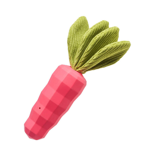 Squeaky Chew Toys for Dogs, Durable Natural Rubber Carrot Dog Toys, Teeth Cleaning Toy for Medium an