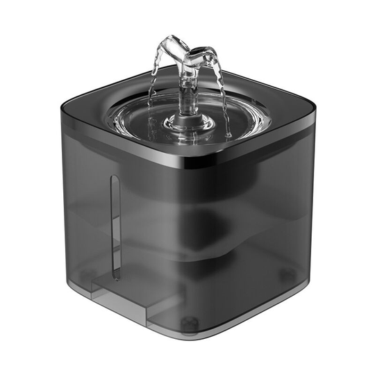 FVO - Cat Dog Water Fountain With Water Level Window Super Quiet European Standard (gray )