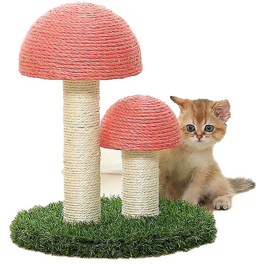 Pet Toy Cat Gantry Climbing Tongtianzhu Natural Linen Rose Sisal Double Head + Lawn- - Thsinde