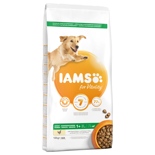 IAMS for Vitality Dry Dog Food Economy Packs 2 x 12kg - Adult Large Dog - Chicken (2 x 12kg)