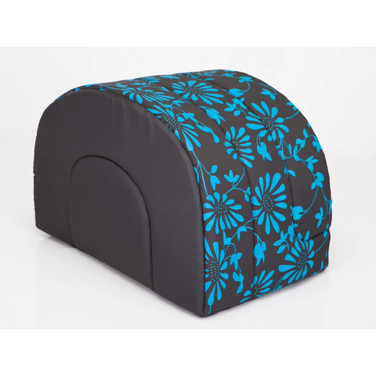 Hooded Dog Bed in Blue/Black