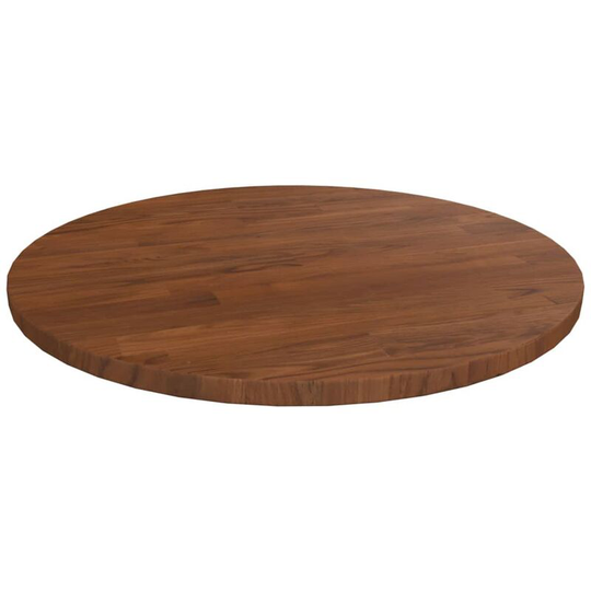 Round Table Top Dark Brown Ø40x1.5 cm Treated Solid Wood Oak Vidaxl Brown