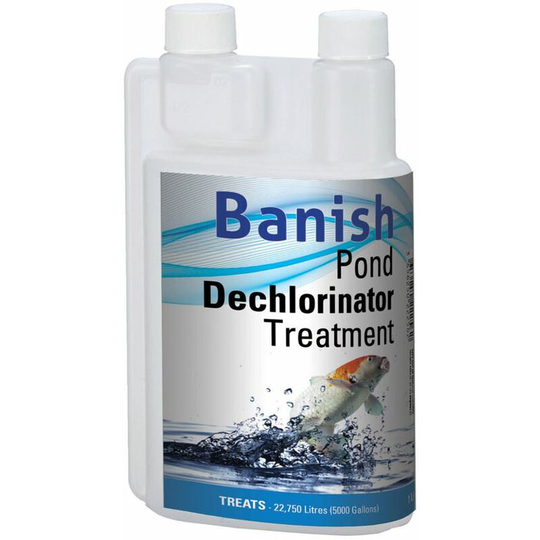 Industrial Leisure - Banish Pond Dechlorinator Treatment 1 Litre - Treats 22750 Litres