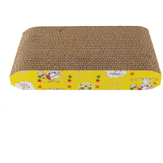 Pet Scratching Board with Catinp Cat-Scratcher Cardboard Lounge-Bed Scratcher Pad Corrugated/Curved/Flat/S-shaped Optional Design