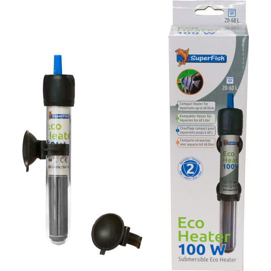 Superfish - Eco Heater 100W 20-60L (21cm) Aquarium Heater