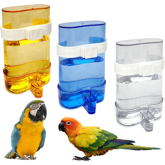 Plastic Bird Feeder 3pcs Automatic Bird Waterer Bird Water Dispenser 220ML Bird Feeders Automatic Water Feeder for Parrots