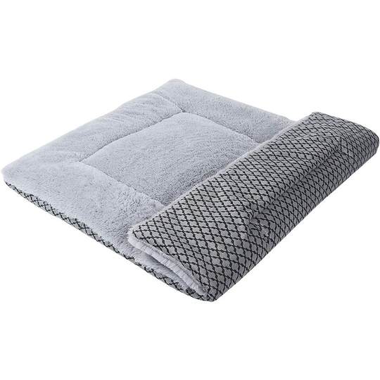 Dog Mattress, Pet Mattress, Dog Blanket XZ014 (S(58*40CM), Short Plush Grey)