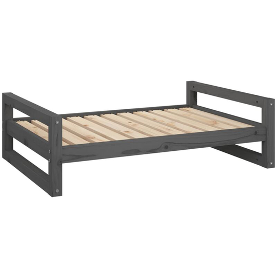 Dog Bed Grey 95.5x65.5x28 cm Solid Pine Wood vidaXL - Grey