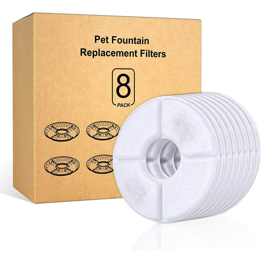 Lifcausal - Drinking Fountain Filter, Replacement Filter for Cats with Resin and Activated Carbon, Cat Fountain Filter Water Dispenser Filter for