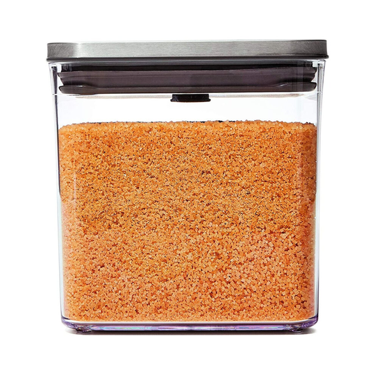 Oxo Pop Multi Purpose Square Container with Steel Lid 2.6 Litre