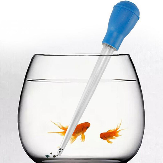 Aquarium Pipette Fish Tank Siphon Aquarium Clean Tool Manual Suction Pipe Filter Pump Aquarium Siphon Cleaning Tools 28cm blue
