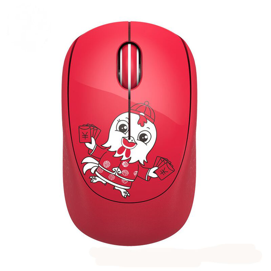 Wireless Mouse, Mini Optical Silence Click Mouse, Ultra Thin 1200 dpi for Laptop, pc, Notebook, Computer, Mac red