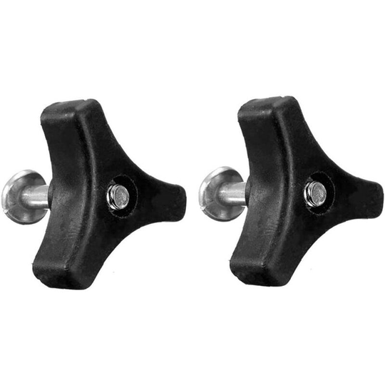 Litzee - Screw Nut Triple Angle Handle Knob Nut Bolt Hardware Tools Plastic Replacement Star Head Clamp Handle Button Female Thread Thumb Screw Black