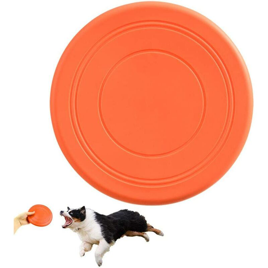 Frisbees for Dogs,Tossing Toys Durable Rubber for Most Size Dog Puppy 7Inch(2 pcs)