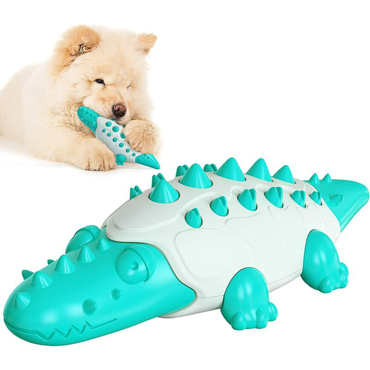 Durable Rubber Dog Chew Toys for Aggressive Chewing, Crocodile Toys for Teeth Training and Cleaning, Interactive Toys for Small Medium Dogs