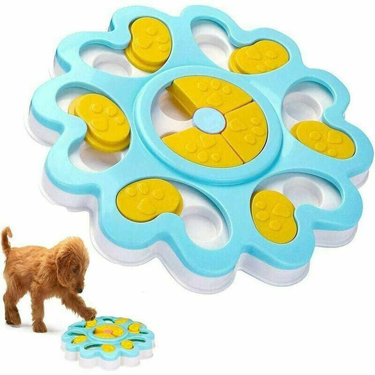 Dog feeder with puppy treat dispenser. - Deckon