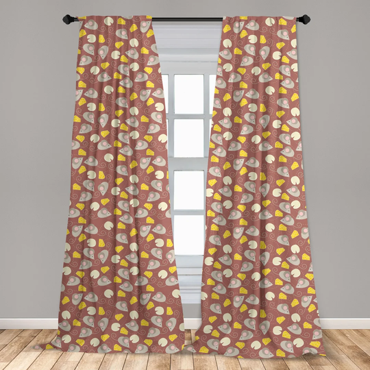 Bulat Funny Mouse Room Darkening Curtains