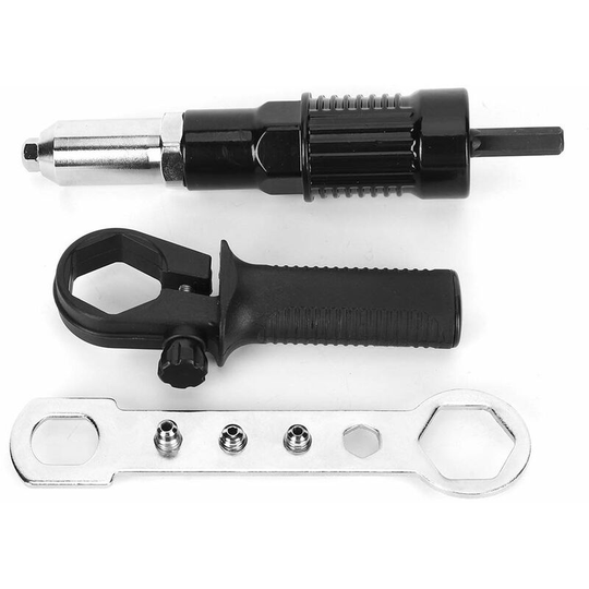 Rivet Gun Adapter, Professional Cordless Drill Hand Electric Rivet Gun, Rivet Nut Gun Adapter Insert Set, Bit to Hand Tool Conversion