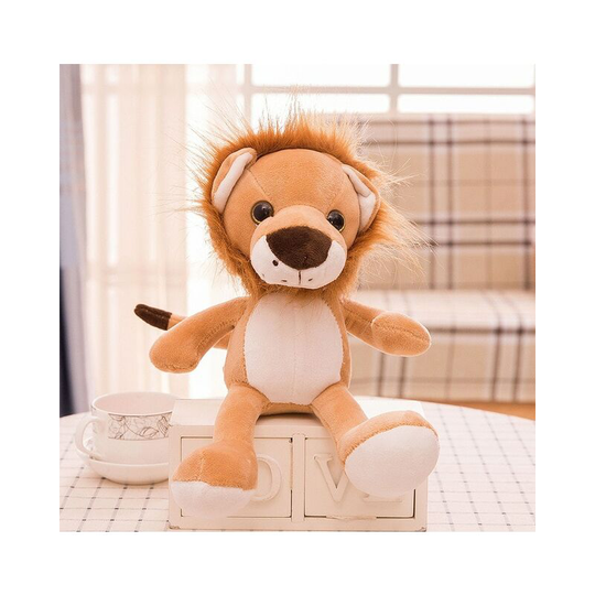 25cm Lion Cute Forest Animal Stuffed Toy Jungle Wedding Throw Children's Gift Claw Machine Doll