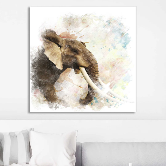 Elephant - Wrapped Canvas Painting