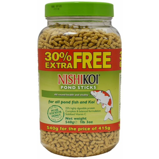 Nishikoi - Pond Fish Pond Sticks 415g + 30% Extra Fill