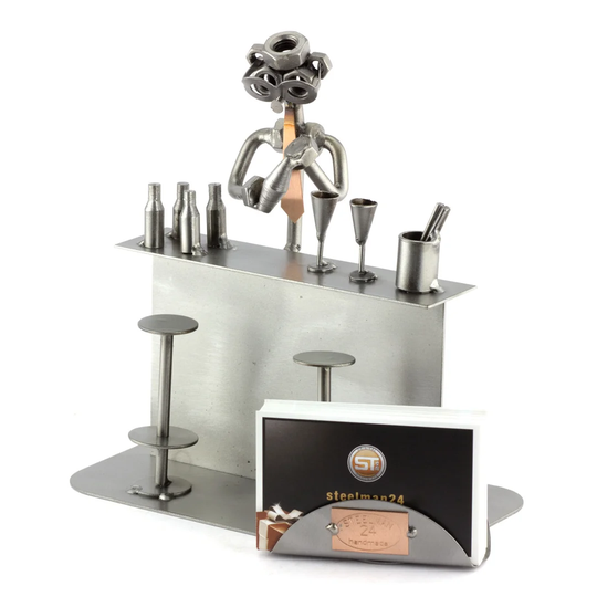 Cocktail Mixer Screw Man Place Card Holder