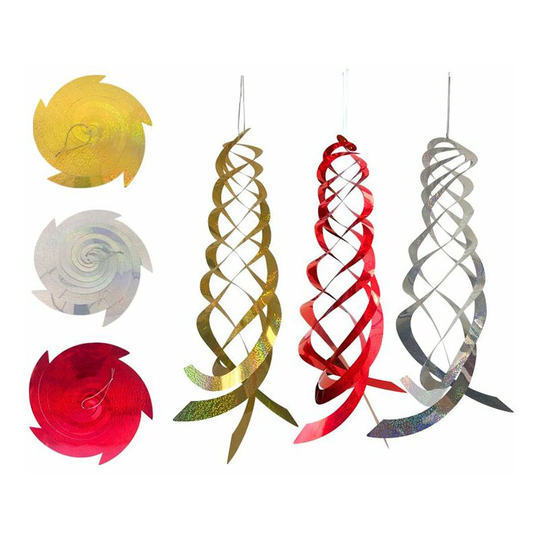 3pcs Bird Repellent, Plastic Spiral Rods, Twist Scare Reflective Rods Scare Birds Away, Reflective Repellents for Balcony, Fruit Trees, Vegetable